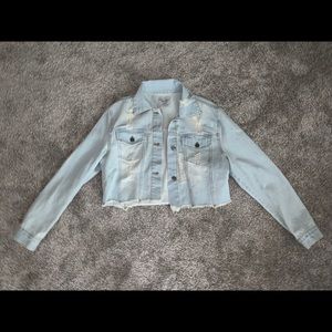 Crop jean jacket